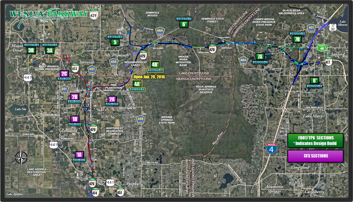 Wekiva Parkway map