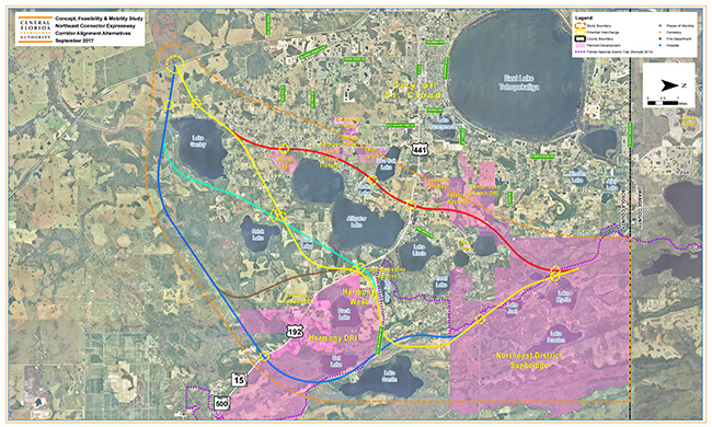 Central Florida Expressway Authority Concept, Feasibility & Mobility Study Map