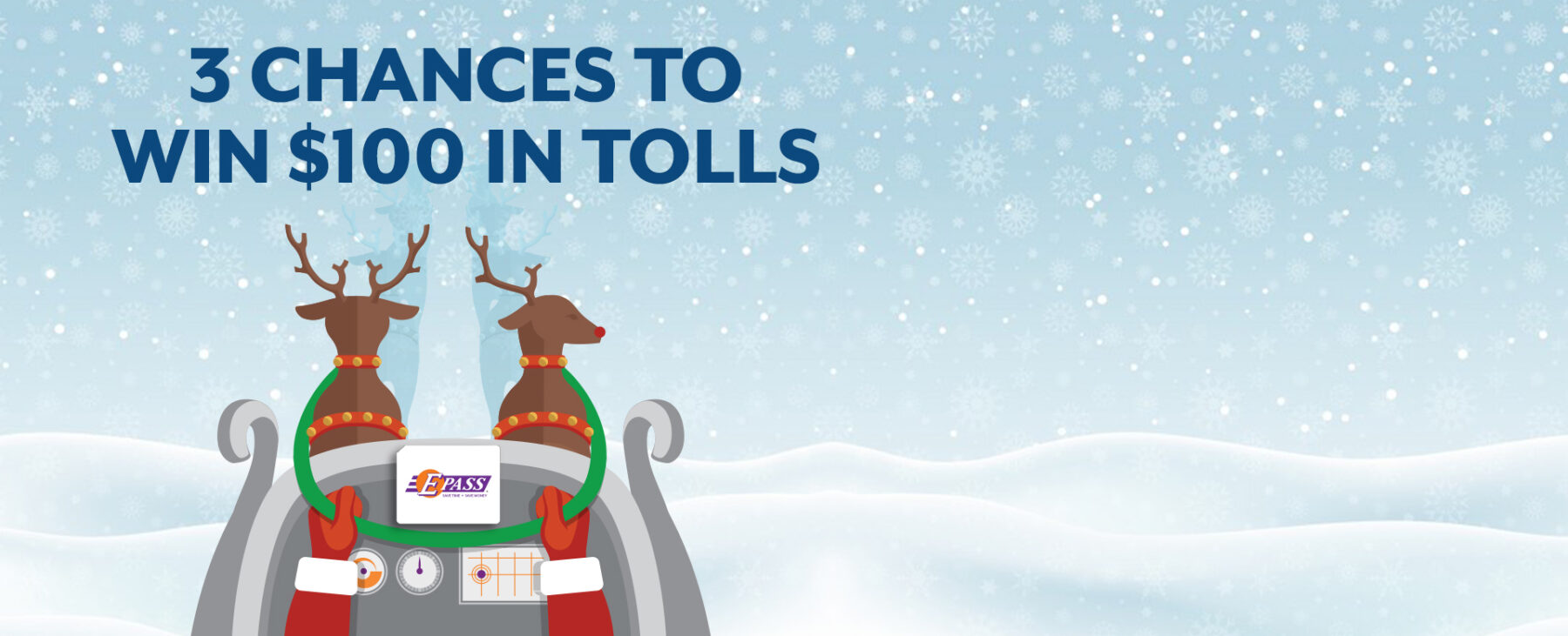 3 chances to win $100 in tolls