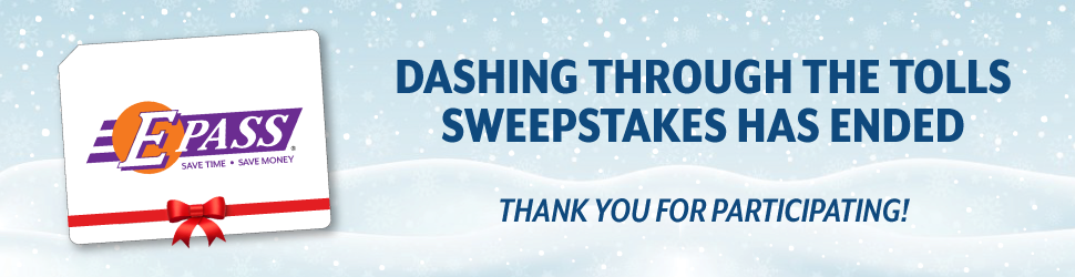 Dashing Through the Tolls Sweepstakes has ended. Thank you for participating
