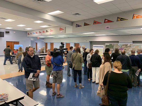 Camera crew at Osceola Parkway Extension Public Meeting