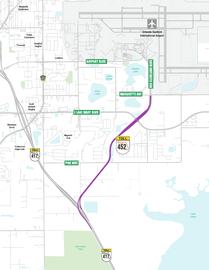 Seminole Connector 10-2026 copy Map of SR 452